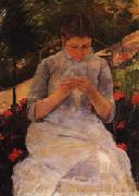 Mary Cassatt Sewing Woman Germany oil painting artist